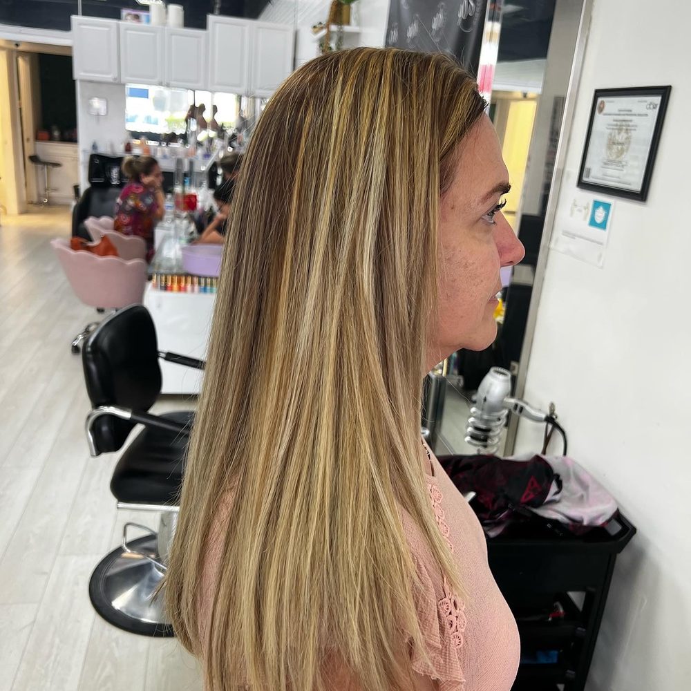 Balayage color work
